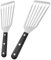 2 Pieces Stainless Steel Slotted BBQ Shovel Professional Fish Spatula Handle Stainless Steel Fish Slice Non Stick Frying Spatula for Cooking