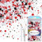 NACHLYNN 60g Mix Pearls and Rhinestones for Crafts Flatback Rhinestones Half Round Mixed Size 3mm-10mm Flatback Pearls for Crafts DIY Nail Art Shoes Clothes Tumblers Mugs (Red Black)