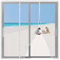 Automatique Moustiquaire Porte, 200x205cm Blanc Fermeture Automatique Rideau pour Portes, Patio, Porte d Entrée Intérieur Couloirs