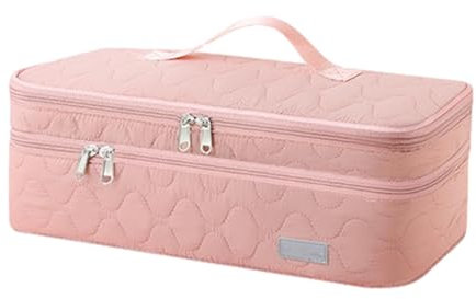 Borsa da viaggio per strumenti per capelli – Custodia a doppio strato resistente al calore | Borsa per strumenti per capelli con scomparti, tasca per strumenti per acconciatura, borsa per