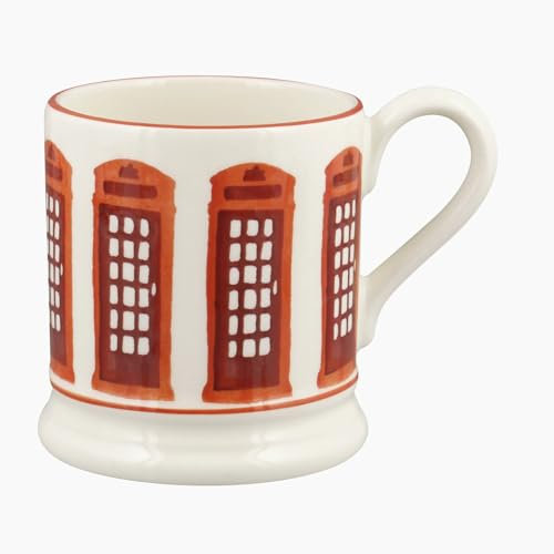 Emma Bridgewater Telephone Box 1/2 Pint Mug London Ceramic Coffee Cup Large -Cappuccino, Latte, Coffee, Tea Cup - Beautiful Mugs, Birthday Gift - Coffee Mug