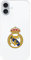 iPhone 16 Plus Case Real Madrid Escudo Real Madrid Transparent to Protect Your Mobile Phone, Flexible Silicone Layer with Official Real Madrid License