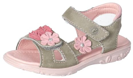 RICOSTA Mädchen Riemchensandalen Cilla, Kinder Sandalen, Weite: MITTEL, Sandaletten, Sommersandalen, flach, Sommerschuhe, eukalyptus (531), 28 EU
