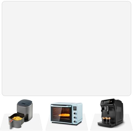 KittchenRaku Large Silicone Mat for Kitchen Worktop Protector, Extra Thick (2mm) Heat Resistant Mat for Air Fryer Site on,Nonstick Heat Resistant Countertop Mat, 60x40 cm (Transparent)