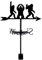 SUPERDANT Girouette de Jardin Exterieur Sasquatch Girouette Peace and Love Girouette en Métal Outil de Mesure du Vent Extérieur Deco Jardin Exterieur du Vent Girouettes en Fer