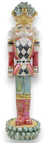 SICILIA BEDDA CAPACI Nutcracker Prince Soldier, approx. 50 cm high, finished with mother-of-pearl enamel and 24k pure gold