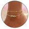 HARJJME Bracelet de cheville pour femme - En argent 925 - Or 925 - Double cœur - Perles - Twist Infinity - Réglable - Pour l'été - Plage - Cadeau, Gold 22+5CM Verstellbar, Bronze, Diamant