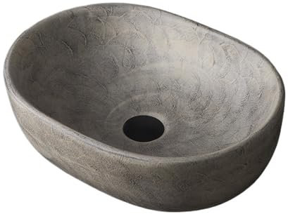 SnamicE Lavabo de Salle de Bain rétro à Poser sur Le comptoir, pour Patio, extérieur, intérieur, lavabo Simple, pour Salle de Bain,