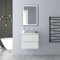 HAPAOSO Mueble de baño con Lavabo, Blanco Mate, cajón Doble, 60 x 38,5 x 52cm