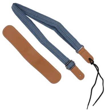 Qcwwy Verstellbarer, Komfortabler Ukulele -Gurt mit Jeans und Leder für Alle Ukulele, Mandoline, Banjo