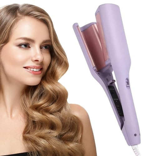 Hair Waver Curling Iron – Triple Barrel Wand, Beach Waves Styler, Keramik-Schleifenwerkzeug | Schnelles Aufheizen Lockenstab mit einstellbarer Temperatur für Locken im Volumen