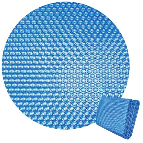 Bâche de protection ronde pour piscine en polyéthylène, 180 x 180 cm, matériau authentique résistant aux déchirures, couche résistante aux UV et aux intempéries pour cour, extérieur, terrasse, jardin