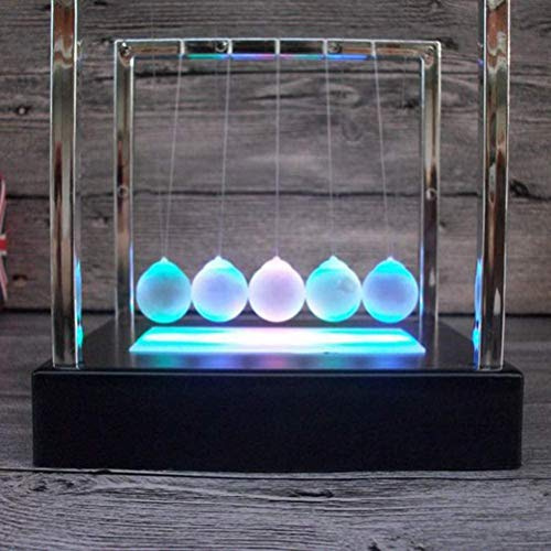 Pretfy Led Lightup Newton Durable Device Relaxation Idea And Cradle Balancing Ball Balance Toys Unique Swing Newtons Stress Night Home Relief (1)