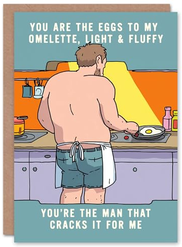 Wee Blue Coo Birthday Card Eggs to my Omelette Love Romance Joke Funny
