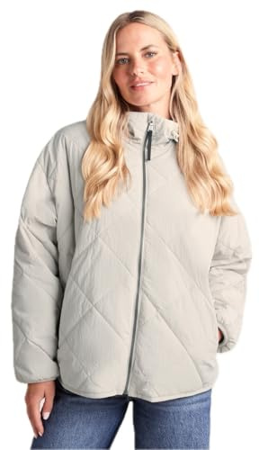 TOG24 Corlae Womens Windproof Hooded Waist-Length Coat With DWR Coating Light Rain Protection Microfleece Lining With Insulated Filling Made From Recycled Plastic Bottles & 2 Zip Pockets