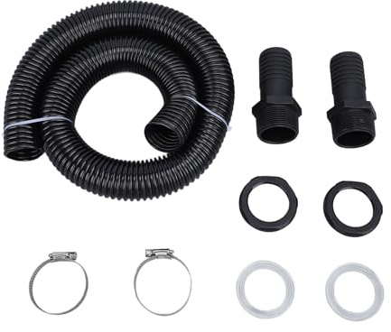 Denash Rain Drum Hose Connector Kit Efficiently Linking Rain Barrels for Water Collection Garden Irrigation Plastic 39.4 Inch for Environmental Enthusiasts (No Hole Opener)