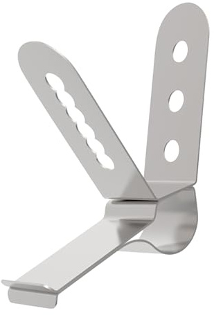 Clip de compteur de température – Pince à casserole en acier, support à trois fentes, support à bord ferme, accessoire de cuisson compact | Idéal pour fumeur Grill friteuse four Barbecue Camping surve