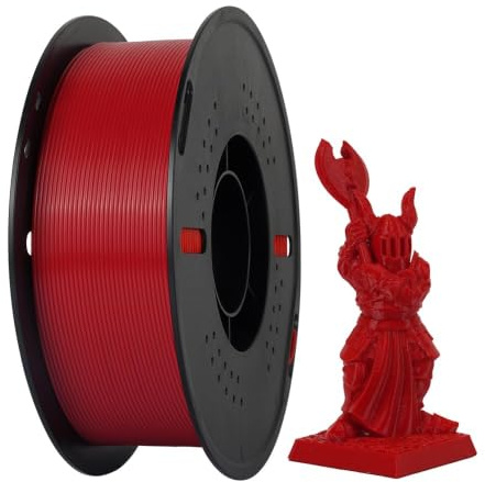 Kingroon PETG Filament 1.75mm, PETG 3D Drucker Filament Maßgenauigkeit ±0,02mm, 1KG Spule (2.2 LBS) PETG Filament für 3D Drucker, Rot