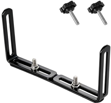 CB Radio Mount Bracket, Heavy Duty Universal CB Mounting Kit with Knobs Adjust from 6 to 10 in Width Radio Holder for Ham Radios Police Scanners Radar Detectors External Speakers Accessories Parts