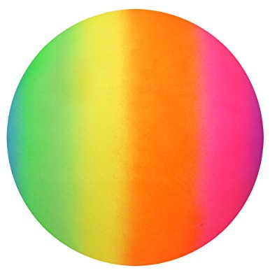 Henbrandt Rainbow Bright PVC Football Ball 20cm Uninflated FREE SPORTS PUMP (Pack of 10)