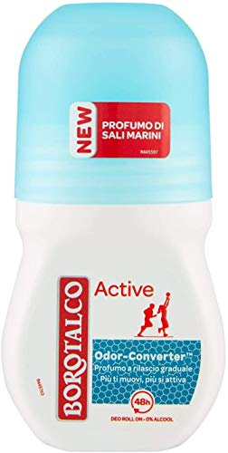 6x Borotalco Roberts Active mit duft von Mineralsalzen deo roll-on 50ml deoroller