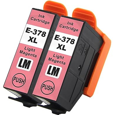 Go Inks Light Magenta E-378XLLM Compatible Ink Cartridge for use with Epson Expression Photo Printers (Pack of 2)