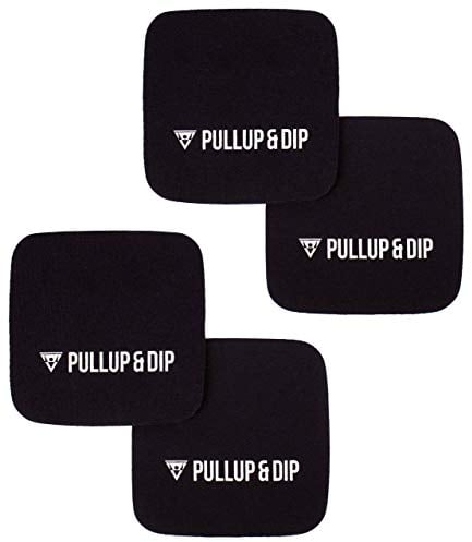 PULLUP & DIP Griffpads Griffpolster [4er Set] für Klimmzüge, Fitness, Bodybuilding & Krafttraining, 2 Paar Neopren Grip Pads, Trainings Pads als Alternative zu Trainingshandschuhen für maximalen Griff