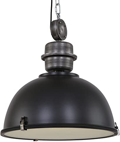 Steinhauer Bikkel XXL Hängeleuchte Stahl 52 cm breit