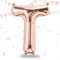 FUNXGO Folienballon Buchstaben Rosegold T - Buchstaben Luftballon Klein T - ca. 40cm Nur Luftfüllung - Ideal für Geburtstag, Hochzeit & Party Deko - Ballon Buchstabe T Rosegold