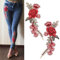 Dpolrs 1 paire de patchs brodés en forme de fleur de rose DIY pour pantalons en jean