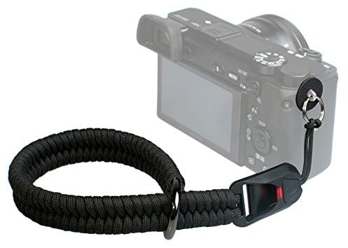 VKO Kamera Handschlaufe Kameragurt Handgelenk-Schlaufe Trageschlaufe geeignet für DSLR SLR oder spiegellosen Kameras (Schwarz)