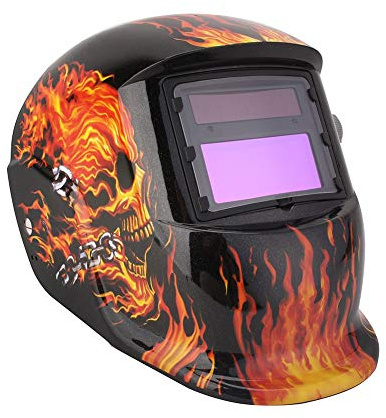 Schweißhelm mit Solar Auto Darkening, Automatik Schweißmaske, Großes Sichtfeld, Lithiumbatterie betrieben, für MIG/MAG/TIG