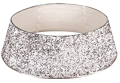 SLDHFE Weihnachtsbaum-Halsband, 76,2 cm, Weihnachtsbaum-Ring, Pailletten, Weihnachtsbaum-Basisabdeckung, dekorativer Rock, Baumbodenabdeckung mit Geschenkbox für Ferienwohnung