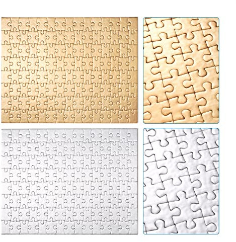 Cheriswelry 4 Sets Blanko-Puzzles Sublimations-Puzzles Wärmeübertragungs-Puzzles Basteln für DIY-Projekte Weihnachten Hochzeit Geburtstag Party