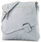 modamoda de - T146 - ital. Umhängetasche Schultertasche aus Leder, Farbe:Eisblau2021