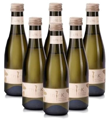 ThinK | Organic Prosecco Wine (ABV 11% Alcohol) | 200ml Mini Prosecco Bottles | Italian Sparkling Wine | Refreshing Miniature Wine – Low Sugar and Low Calorie Wine | Vegan | Mini Wine - Pack of 12