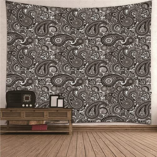 Aotiwe Wandteppich Bunt, Wanddekoration Weihnachten Vintage Muster aus Polyester Schwarz 240X220Cm für Wohnung