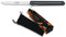 Martinez Albainox AB Navaja japonesa K25 TOKISU fabricado por CNC con CLIP Hoja 9 cm y G-10 y FIBRA DE CARBONO para Caza, Outdoor, Supervivencia y Bushcraft + Portabotellas de regalo