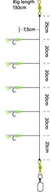 Kinetic Sabiki Circle Hook #8 Fishskin/Flash