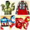 Di Official AVENGERS - Boxed set of 4 Action Heroes fancy dress roleplay Costume set Hulk, Iron-Man, Thor, Capt America for kids - DisneyMarvel - Size 5-6
