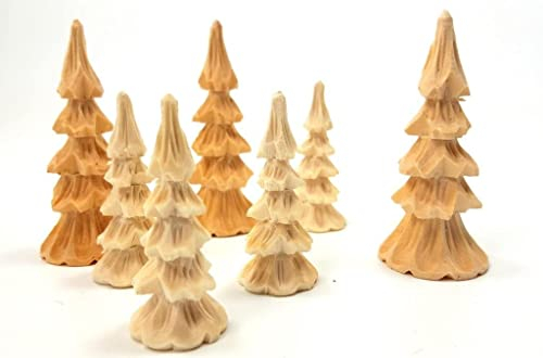 Hobby Welt kreativ Laubs?gen B?ume geschnitzt, 5 cm, 12er Set,zur Best?ckung von Pyramiden oder Schwibb?gen (5 cm)