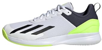Adidas Herren Courtflash Speed Tennis Shoes, Cloud White/Core Black/Lucid Lemon, 45 1/3 EU