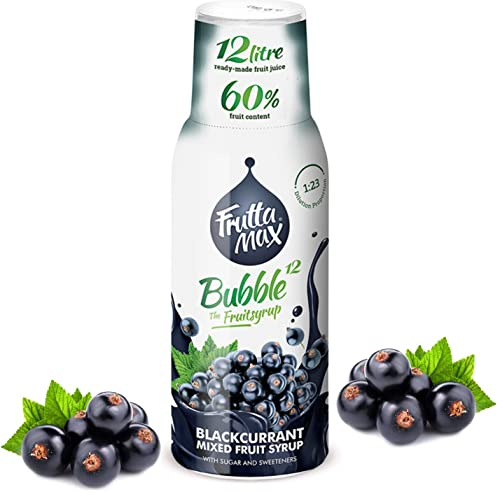 FruttaMax BlackCurrant Syrup | Less Sugar | 60% Real Fruit Concentrate | Suitable for soda Machine 500ml