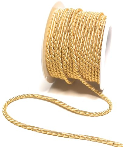 s.dekoda Kordel 15m x 4mm Gelb Drehkordel Dekoband Kordelband Kordelschnur