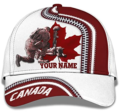 934 Baseball Mütze Kanada-Veteran-Soldat Maple Leaf Baseball Cap Vintage Golf Caps Sport Baseballmütze Für Herren, Damen, Tennis