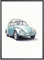 MJ-Graphics - Auto-Poster Oldtimer Käfer - Bild mit schönem Auto Klassiker | Wandbild Din A4 in Galerie Qualität mit extra dickem 300g Posterpapier - FineArt Kunstdruck ohne Bilderrahmen