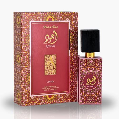 Lattafa Ajwad Pink to Pink 100ml Eau De Parfum - Scents of Pink Grapefruit Roses, Peony, Magnolia and Vanilla Perfect Fragrance for Women for all Occassions