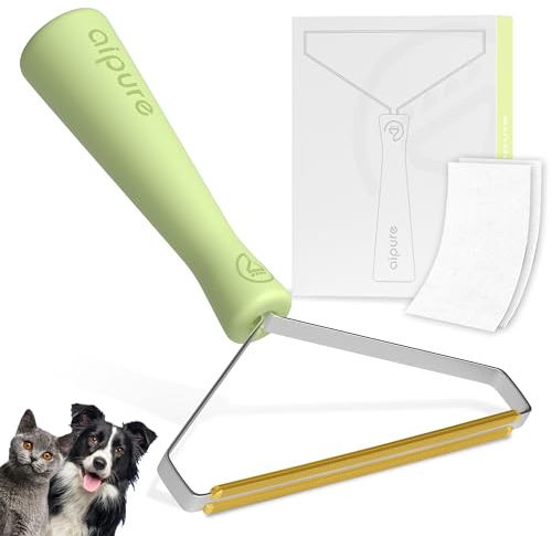 AIPURE | Brosse Anti Poils Animaux Manuel | Brosse Poils Animaux Chat Chien | Ramasse Poils Animaux Vêtement, Voiture, Tapis, Meuble, Tours Chats, Lits Animaux