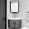 LLZJDDPLY Eckwaschbecken mit Unterschrank, Wandmontiertes Keramikwaschbecken, Badunterschrank Waschbecken, Badmöbel-Set, Gäste Wc Klein, Moderne Badmöbel (Color : B, Size : 56cm/22in)