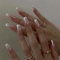 French Tip False Nails - 24PCS Pearly-Lustre Press on Nails - Ballet French Style Long Fake Nails with Glue - Glossy Full Cover Glue on Nails Long Lasting Salon Home DIY